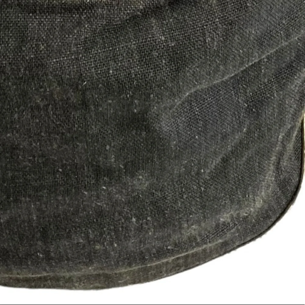 Theory canvas and snakeskin embossed leather hobo bag